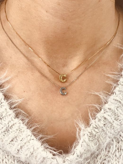 Initialen aus 18 Karat Weißgold mit Brillanten