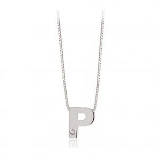 Initialen aus 18 Karat Weißgold mit Brillanten