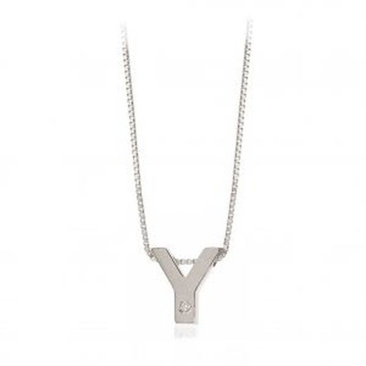 Initialen aus 18 Karat Weißgold mit Brillanten