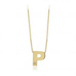 Initialen aus 18 Karat Gold mit Brillant