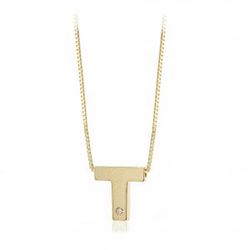 Initialen aus 18 Karat Gold mit Brillant