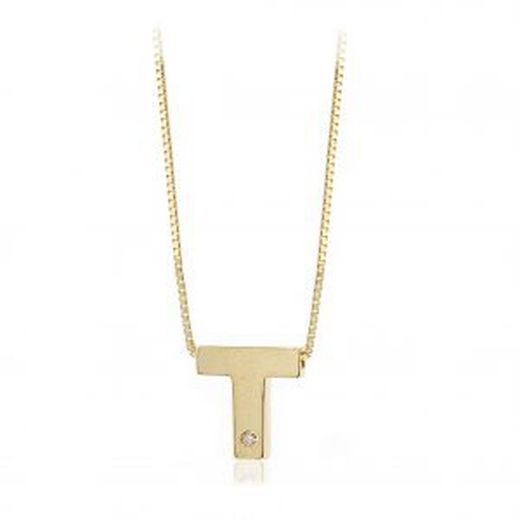 Initialen aus 18 Karat Gold mit Brillant