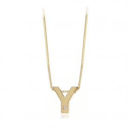 Initialen aus 18 Karat Gold mit Brillant