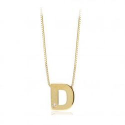 Initialen aus 18 Karat Gold mit Brillant