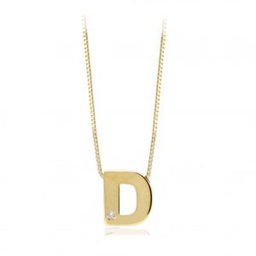 Initialen aus 18 Karat Gold mit Brillant