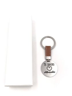 Porte-clés en acier Je t'aime grand-père