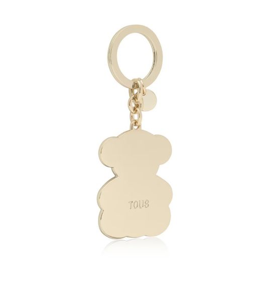 Tous Bear Facettierter Schlüsselanhänger aus blauem Metall