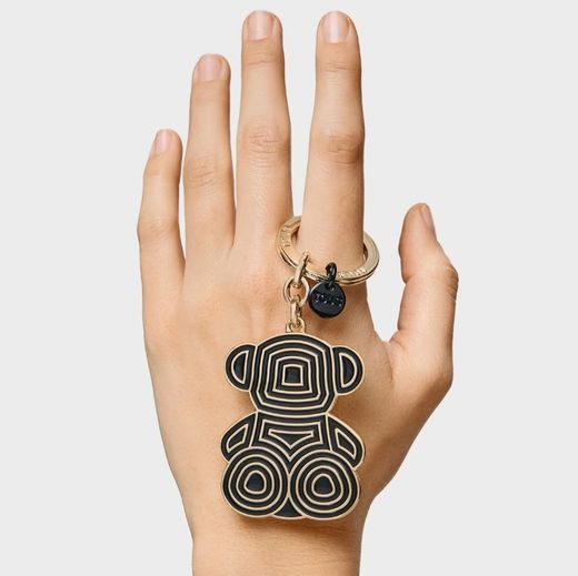 Tous Bold Bear Lines Schlüsselanhänger aus schwarzem Metall