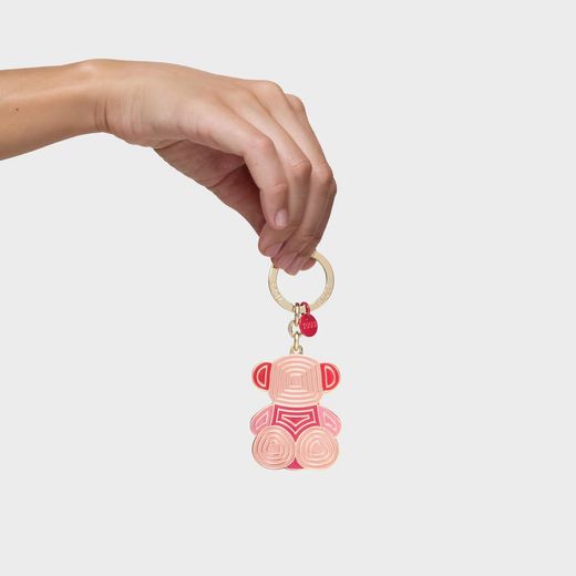 Porte-clés en métal rouge Tous Bold Bear Lines
