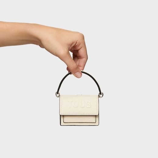Mini Tous Audree Beige Taschen-Schlüsselanhänger