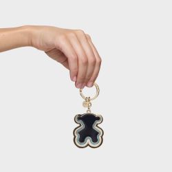 Porte-clés Tous Bear Waves, bleu marine et or