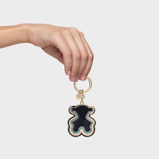 Porte-clés Tous Bear Waves, bleu marine et or