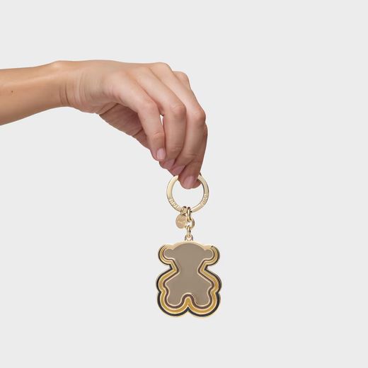 Porte-clés Tous Bear Waves Taupe et Or
