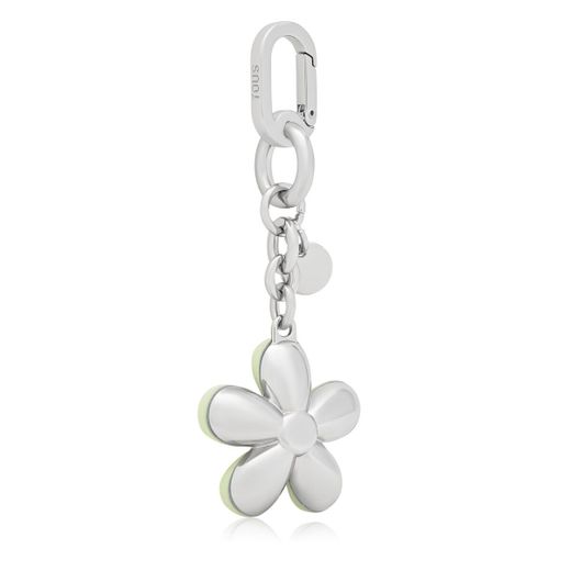 Porte-clés Tous Puffed Daisy Flower bleu ciel