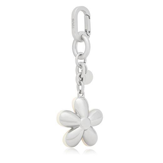 Porte-clés beige Tous Puffed Daisy Flower