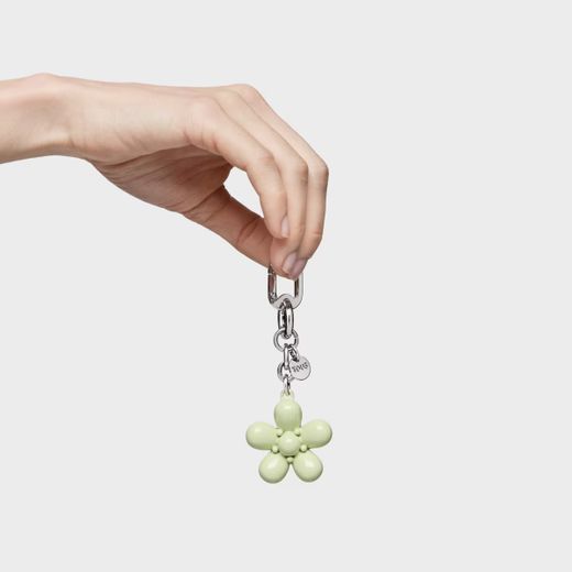 Porte-clés Tous Puffed Daisy Flower, vert clair