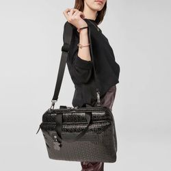 TOUS Aktentasche aus wasserabweisendem Vinyl in Kombination mit Rindsleder