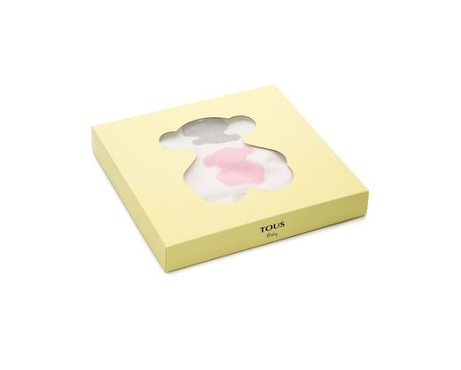 Manta Tous reversível rosa Nilo