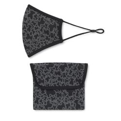 Mascarilla Tous unisex coleccion Kaos negro-gris