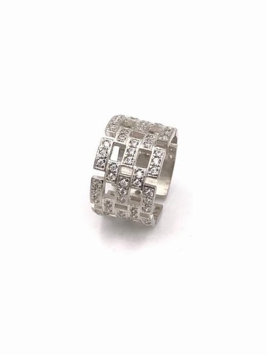 Maxi Top Silver Ring in Silber mit Zirkonen besetzt