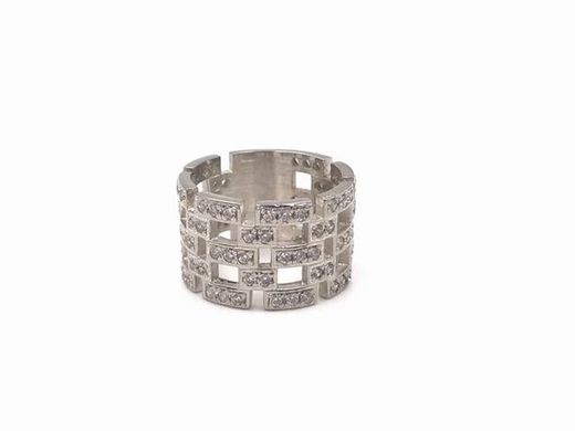 Maxi Top Silver Ring in Silber mit Zirkonen besetzt