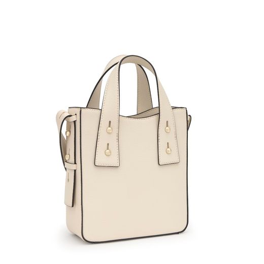 Mini Bolso Tous Back To Basics Beige Square