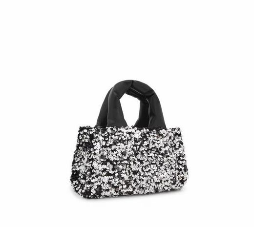Mini Bolso Tous Party City Plata Lentejuelas
