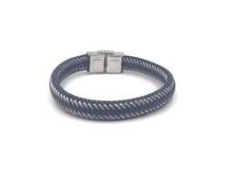 Vatertagspaket mit Edelstahlarmband und blauem Leder