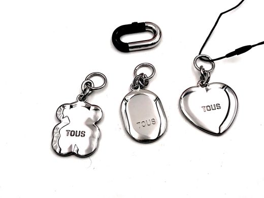 Conjunto de chaveiros Tous Hold Silver