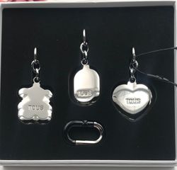 Conjunto de chaveiros Tous Hold Silver