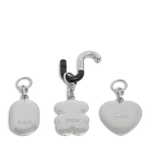 Conjunto de chaveiros Tous Hold Silver