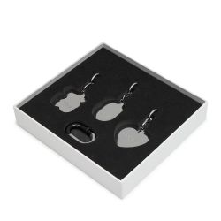 Conjunto de chaveiros Tous Hold Silver