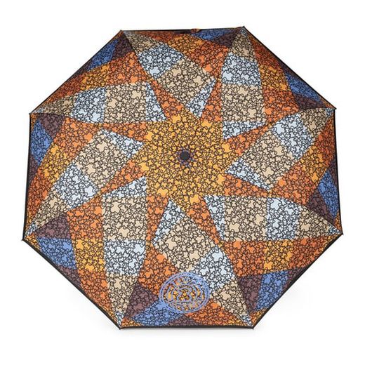 Paraguas Tous plegable naranja y azul