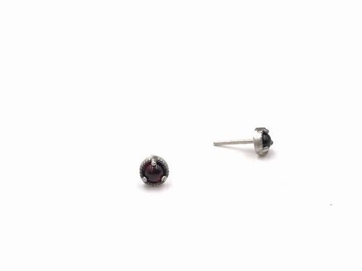 Boucle d'Oreille Minimal Grenat Raive