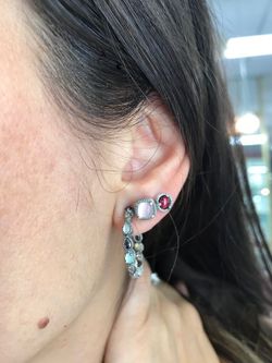 Boucle d'Oreille Minimal Grenat Raive