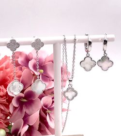 Alhambra Creolen in Weißsilber