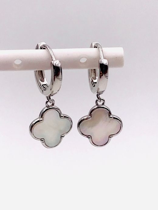 Alhambra Creolen in Weißsilber