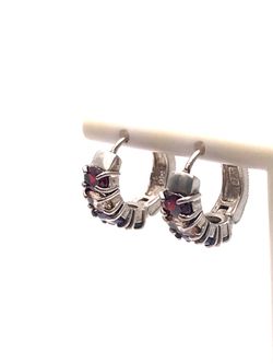 Pendientes Aro Elegant de plata de ley Double