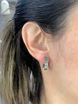 Pendientes Aro Elegant de plata de ley Double