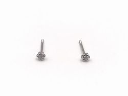 Pendientes bebe Six oro blanco