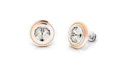 Pendientes de mujer rodiados con cristal swarovski color blanco