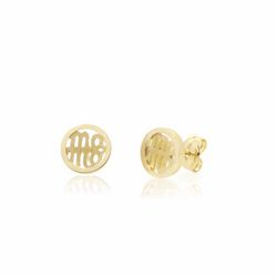 Pendientes de oro 18k con la palabra mama
