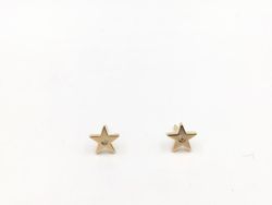 Pendientes de oro 18k de estrella con brillante