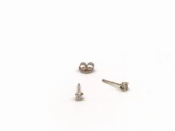 Pendientes de oro cuatro grapas brillante