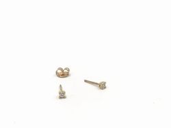 Pendientes de oro cuatro grapas diamante
