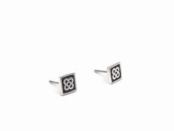 Pendientes de plata con baldosa Panot Barcelona