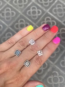 Brincos de prata com azulejo Panot Barcelona