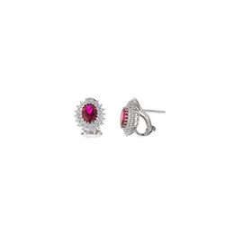 Pendientes de plata Rosetón Strawberry