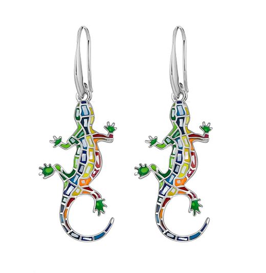 Pendientes Drac Güell Silver Flat