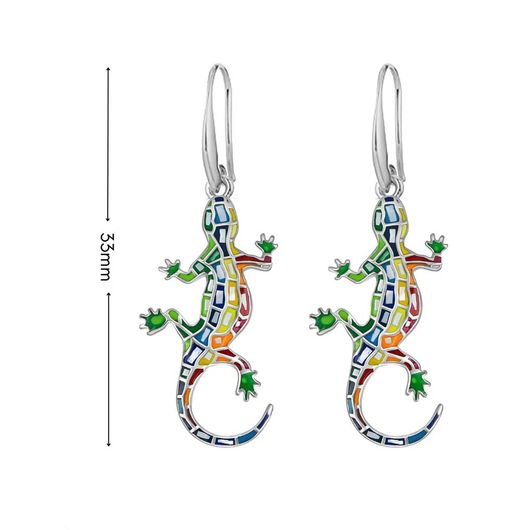 Pendientes Drac Güell Silver Flat
